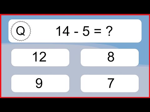 20 Subtraction Quiz Exercises for Kids: Numbers Up to 20