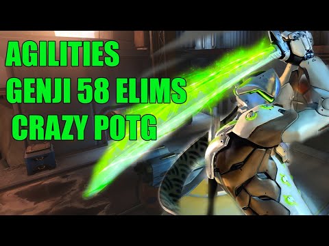 AGILITIES CRAZY GENJI GAMEPLAY POTG - TOP 500 OVERWATCH SEASON 26