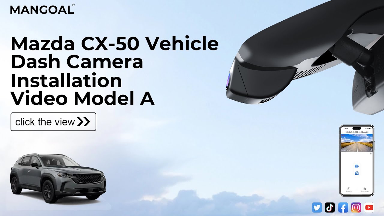 Mazda CX-50 2023 2024 (Not suitable for CX-5) Model-A 041D Mangoaltech Dash Camera Installation