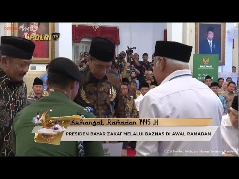 PRESIDEN JOKOWI SERAHKAN ZAKAT MELALUI BAZNAS
