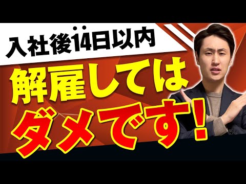 法律学科 「入社後14日以内なら解雇できる」は誤解！【知らないと重大なトラブル発展へ】