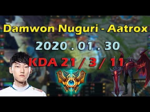 [Damwon Gaming - Nuguri] - Aatrox vs Mordekaiser | League of Legends (Patch 10.2) (너구리 아트록스)