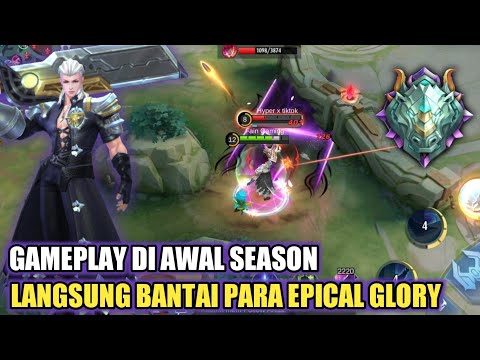 GAMEPLAY ALUCARD AWAL SEASON!! LANGSUNG BANTAI PARA EPICAL GLORY!!! - MOBILE LEGENDS