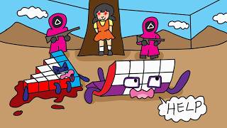 NUMBERBLOCKS 15 AND 16 JOIN SQUID GAMES | Numberblocks fanmade coloring story
