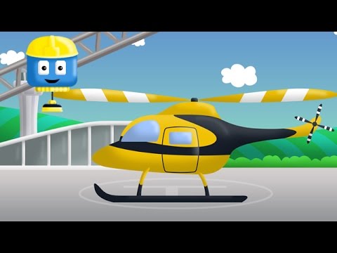 Hubschrauber - Tom & Matt die Baufahrzeuge I Bau-Cartoons für Kinder