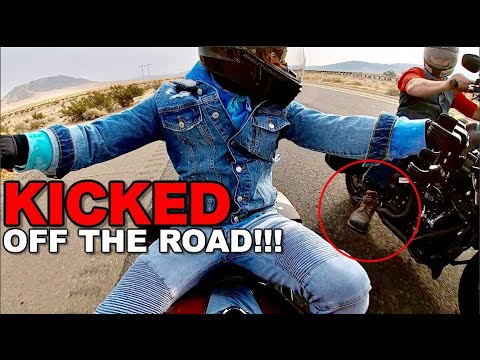 GOT RAN OFF THE ROAD BY THE HELLS ANGELS!  *LIKE A MOVIE* Video