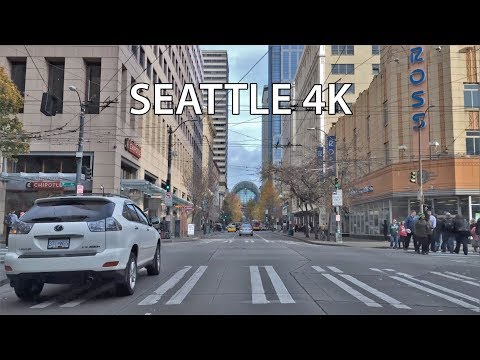 Driving Downtown - Seattle 4K - USA