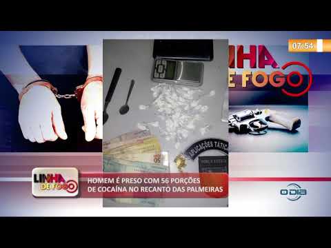 LINHA DE FOGO 07 10  Recanto da Palmeiras: homem preso com cocaiÌna