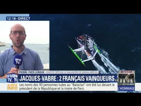 Thomas Coville et Jean Luc Nélias sur Sodebo remportent la Transat Jacques Vabre 2017 - BFMTV