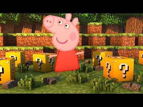 Minecraft Mod: PEPPA PIG LUCKY BLOCK #02 - LUCKY BLOCK MINI-GAME PVP