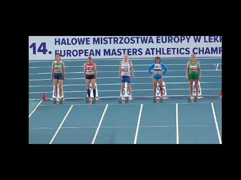 MOURATIDOU MARIA W55 masters Torun 2024 60m indoor European championship 