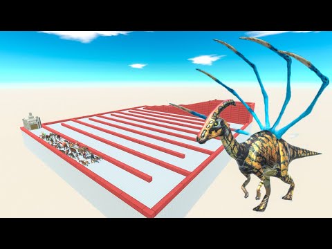 Escape From Parasaurolophus - Last Survivor - Zigzag Course | Animal Revolt Battle Simulator