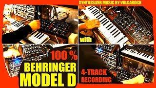 Video thumbnail for 100% Behringer MODEL D 70'ies Synthesizer Music 4-Track-Demo by VolcaRock