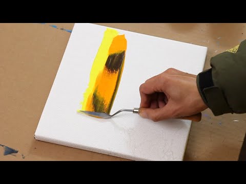 Goose Flying South Abstract Painting / Acrylic Painting Beginner / Decorative Painting /  Day #030