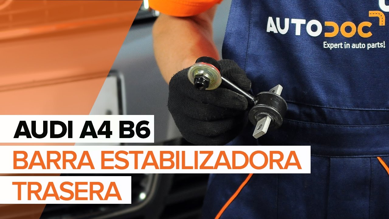 Cómo cambiar: bieletas de suspensión de la parte trasera - Audi A4 B6 | Guía de sustitución