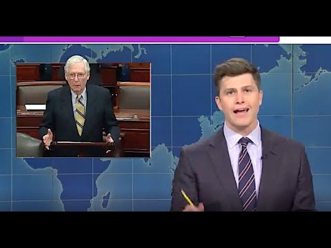 Colin Jost Mocks 'Dumbest' Impeachment Trial Ever On 'Weekend Update'