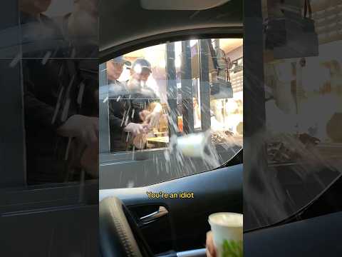 Has a McDonald’s employee ever chucked a drink at you? 🤣 #shortvideo #comedyprank #mcdonalds