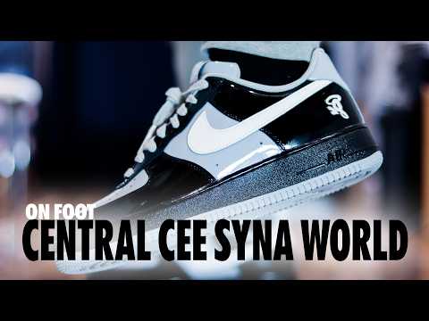 ON FOOT! Nike Air Force 1 x Central Cee Syna World Black Lt Smoke Grey White Schopes 4K IO9974-010