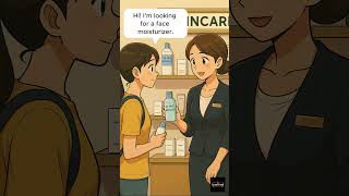 🧴 Shopping for Skincare – Simple English Dialogue #learnenglish #shortsfeed #easyenglisheveryday