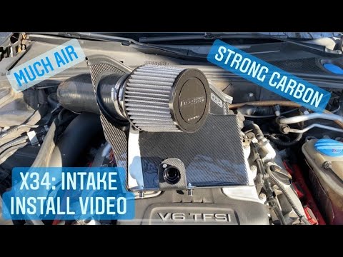X34 Carbon intake install for Audi B8 S4