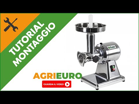 Tritacarne elettrico FIMAR TC12B - gruppo macinazione estraibile in acciaio inox :montaggio