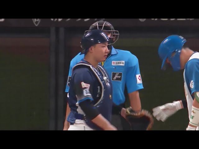 【6回裏】強肩発動!! ライオンズ・古賀悠斗 見事なスローイングで盗塁阻止!!  2024年7月26日 北海道日本ハムファイターズ 対 埼玉西武ライオンズ