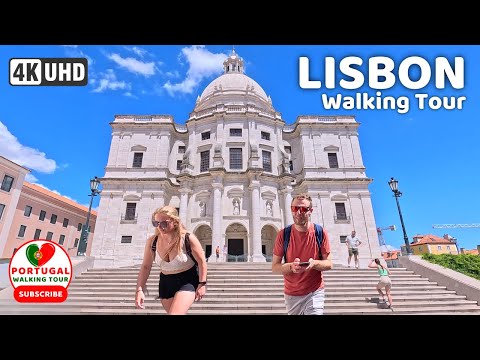 🇵🇹 [4K WALK] LISBON Portugal Walking Tour 2023 - Graça - Alfama - Baixa