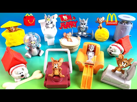 TOM & JERRY McDONALD'S HAPPY MEAL TOYS COMPLETE WORLD SET 12 MOVIE COLLECTION UNBOXING REVIEW 2021