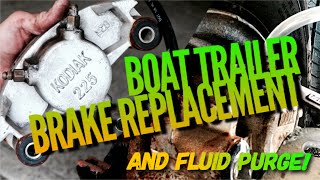 Boat Trailer Brake Pad Replacement with Fluid Flush!