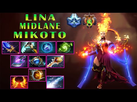 Mikoto [Lina] Crazy Magic Damage With 27 Kills - Dota 2 Pro Highlights