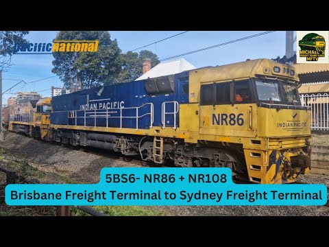 25/07/25 Pacific National Intermodal 5BS6 passing Homebush Goods Platform