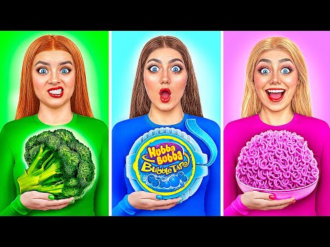 Eating Only One Colored Food For 24 Hours Challenge | Epic Food Battle by Multi DO Challenge
