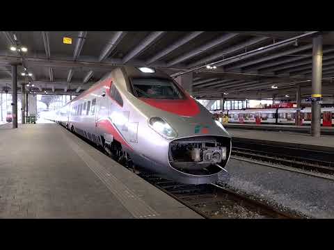 Basel SBB (CH), departure EC 52 with destination Frankfurt (Main) Hbf (DE). (04/08/2023)
