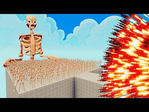 100x SKELETON + 1x GIANT vs 1x EVERY GOD   Totally Accurate Battle Simulator TABS