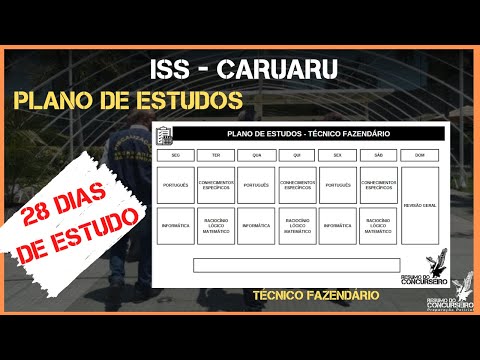 ISS Caruaru | Plano de estudos  (Técnico fazendário)