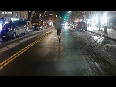 E-bike | Night time | Freezing Cold | Little Italy | Bronx |