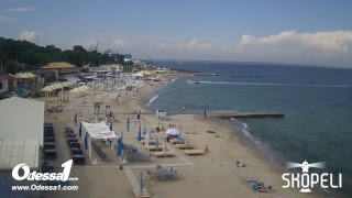 Odessa1.com - Черное море в прямом эфире, пляж «Ланжерон», Одесса, Black Sea, Odessa. Live.