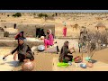 Desert Women Morning Routine In Hot Summer Pakistan Village Life Pakistan Desert Village Food