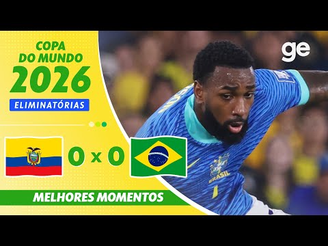 Gols e lances de Equador x Brasil