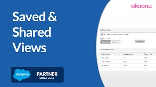 Saved & Shared Views