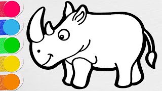 How to Draw a Rhinoceros | Easy Step by Step for Beginners