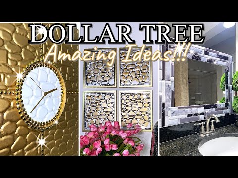 DOLLAR TREE Creative Wall Decor IDEAS USING DOLLAR TREE Tiles! DIY WALL CLOCK and More!