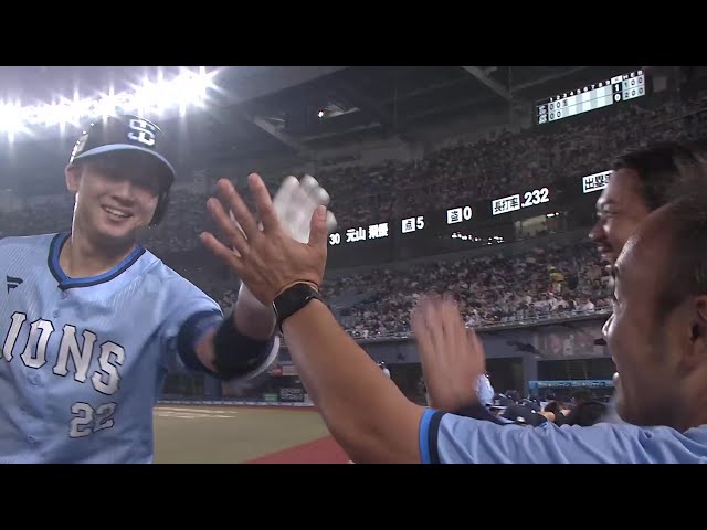 【3回表】今季第6号!! ライオンズ・古賀悠斗 レフトスタンドへのソロホームランで先制!! 2025年8月22日 千葉ロッテマリーンズ 対 埼玉西武ライオンズ