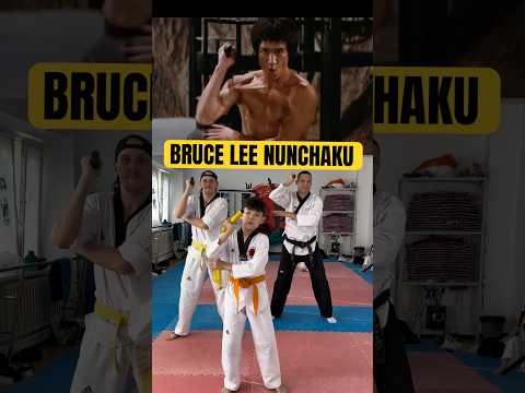 Bruce Lee nunchaku skills with my students 🐉 #brucelee #nunchaku #usa #kungfu #wushu #martialarts