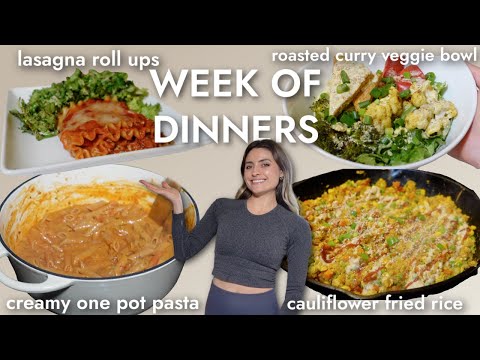 WEEK OF DINNERS! Plant Based Healthy Dinner Recipes!