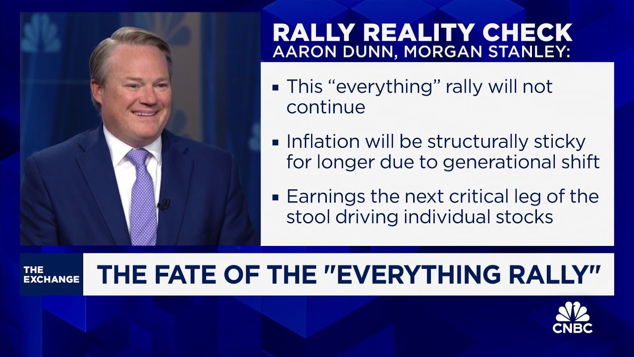 Morgan Stanley's Aaron Dunn: 'Everything rally' may not continue due to structurally high inflation