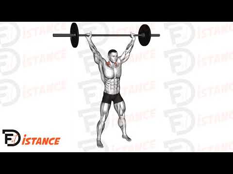 Exercice Overhead Shrugs à la barre