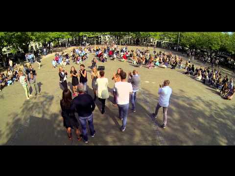 Pharrell Williams - Happy | Flashmob for Dennis | Amsterdam Amstelveld the Netherlands