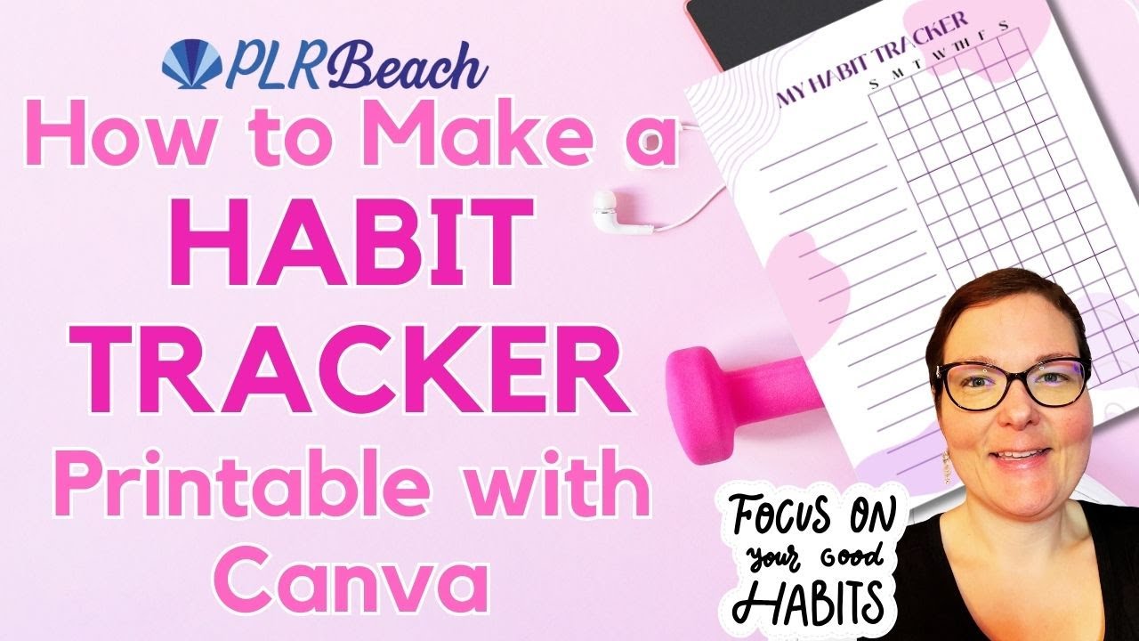 How to Make a Habit Tracker Printable with Canva | Crafty Becky Tutorials
