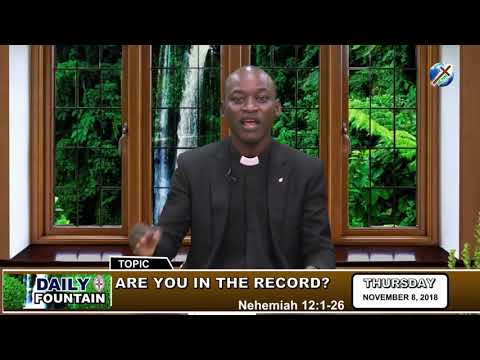 DAILY FOUNTAIN OF NOVEMBER 8, 2018 - VEN. GERSHINEN PAUL DAJUR Ph.D